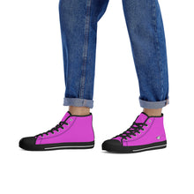 Load image into Gallery viewer, Ti Amo I love you - Exclusive Brand - Brilliant Lavender Rose - High-Top Canvas Shoes - Black Soles
