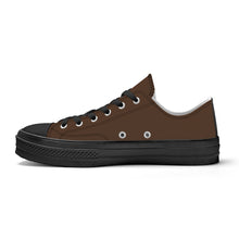 Load image into Gallery viewer, Ti Amo I love you - Exclusive Brand - Tuk Tuk - Double Black Heart - Unisex Classic Low Top Canvas Shoes - Black Soles
