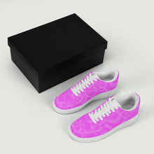 Load image into Gallery viewer, Ti Amo I love you - Exclusive Brand  - Deep Lavender Magenta Camouflage - Low Top Unisex Sneakers
