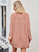 Load image into Gallery viewer, Cable-Knit Long Sleeve Cardigan Ti Amo I love you
