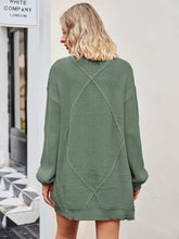 Load image into Gallery viewer, Cable-Knit Long Sleeve Cardigan Ti Amo I love you
