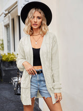 Load image into Gallery viewer, Cable-Knit Long Sleeve Cardigan Ti Amo I love you
