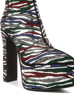 Load image into Gallery viewer, Cartier Pattern Embellishment Platform Boots Ti Amo I love you
