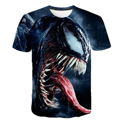 Cartoon Venom Graphic T-Shirt Boys And Girls 3D Printing Casual Round Neck Short-Sleeved Kid T-Shirt Streetwear Summer Tops Tees Ti Amo I love you