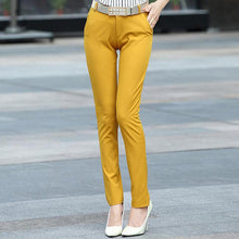 Load image into Gallery viewer, Casual Slim Mid-Rise Stretch Straight-Leg Pants Ti Amo I love you
