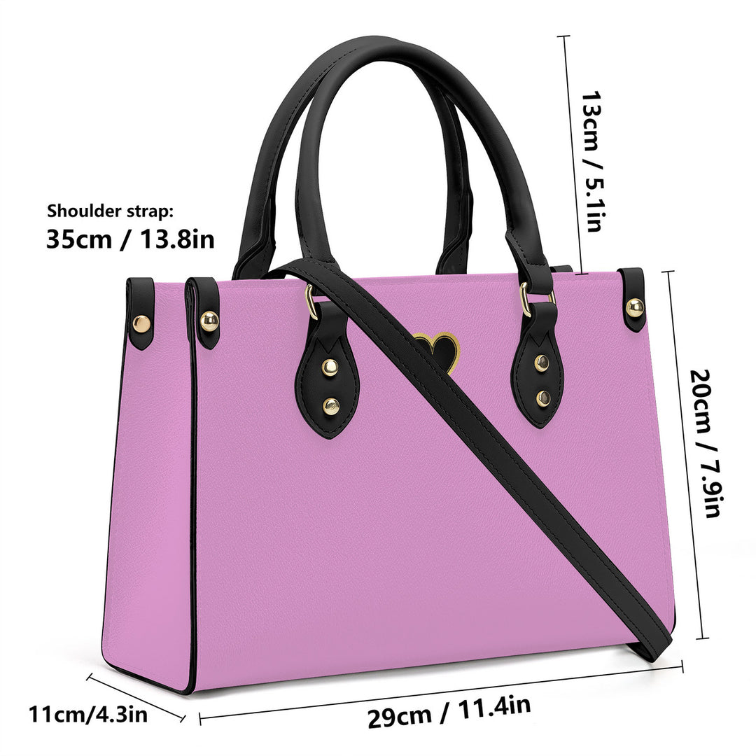 Ti Amo I love you - Exclusive Brand - Light Orchid - Luxury Womens PU Tote Bag - Black Straps