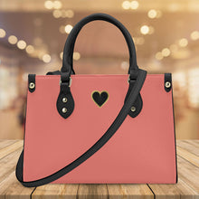 Load image into Gallery viewer, Ti Amo I love you - Exclusive Brand - Tea Rose - Luxury Womens PU Tote Bag - Black Straps
