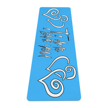 Load image into Gallery viewer, Ti Amo I love you - Exclusive Brand - Medium Cyan Blue - Yoga Mat
