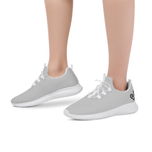 Load image into Gallery viewer, Ti Amo I love you - Exclusive Brand - Silver - Double Black Heart - Women&#39;s New Lace Up Front Running Shoes
