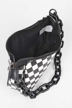 Load image into Gallery viewer, Checker Printed Convertible Shoulder Swing Bag Ti Amo I love you
