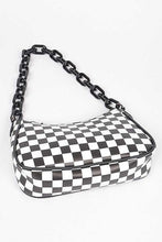 Load image into Gallery viewer, Checker Printed Convertible Shoulder Swing Bag Ti Amo I love you
