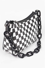 Load image into Gallery viewer, Checker Printed Convertible Shoulder Swing Bag Ti Amo I love you
