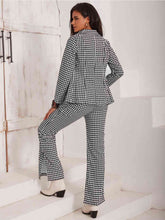 Load image into Gallery viewer, Checkered Blazer &amp; Slit Pants Set - Sizes S-XL Ti Amo I love you
