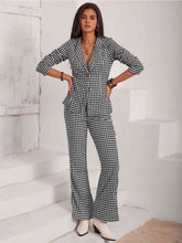 Load image into Gallery viewer, Checkered Blazer &amp; Slit Pants Set - Sizes S-XL Ti Amo I love you
