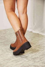 Load image into Gallery viewer, Chestnut - Forever Link Side Zip Platform Boots - Sizes 6-10 Ti Amo I love you
