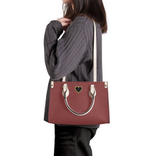 Load image into Gallery viewer, Ti Amo I love you - Exclusive Brand - Smoky Topaz - Luxury Womens PU Tote Bag - Cream Straps
