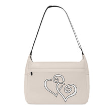 Load image into Gallery viewer, Ti Amo I love you - Exclusive Brand - Pearl Bush - Double White Heart - Journey Computer Shoulder Bag
