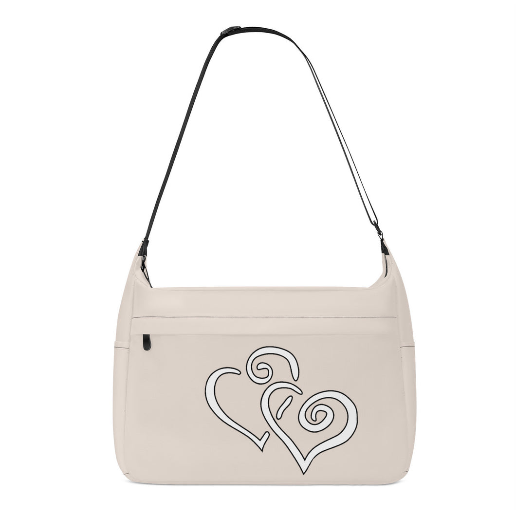 Ti Amo I love you - Exclusive Brand - Pearl Bush - Double White Heart - Journey Computer Shoulder Bag