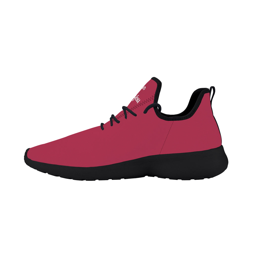 Ti Amo I love you - Exclusive Brand - Viva Magenta - White Lettering - Lightweight Mesh Knit Sneakers - Black Soles
