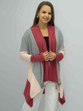 Load image into Gallery viewer, Color Block Open Front Cardigan Ti Amo I love you
