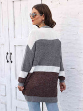 Load image into Gallery viewer, Color Block Open Front Cardigan Ti Amo I love you
