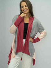 Load image into Gallery viewer, Color Block Open Front Cardigan Ti Amo I love you
