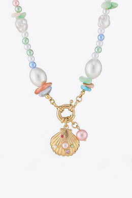 Colorful Synthetic Pearl Necklace Ti Amo I love you