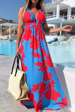 Load image into Gallery viewer, Contrast Halter Neck Maxi Dress - Sizes S-XL Ti Amo I love you
