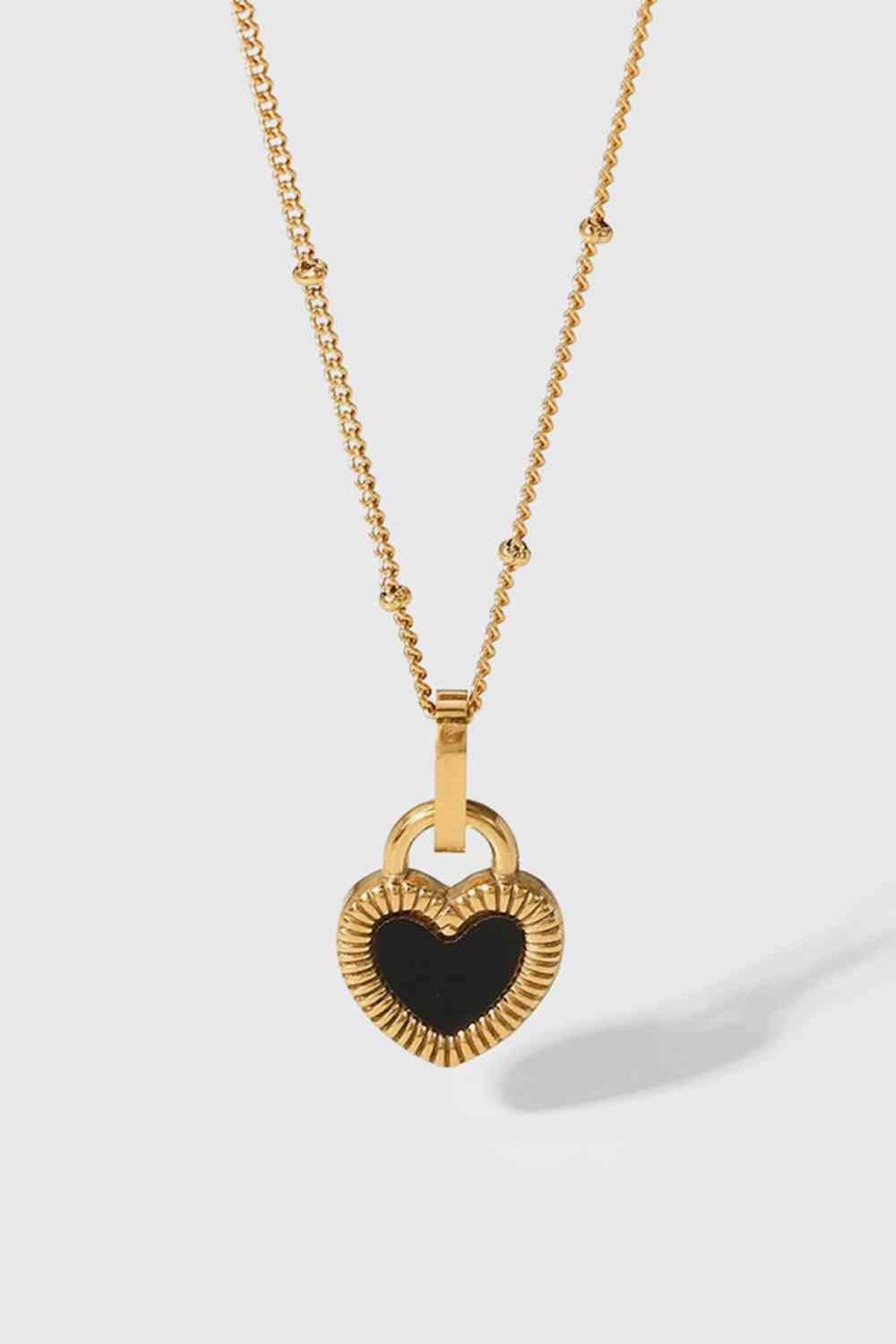 Contrast Heart Pendant Necklace Ti Amo I love you