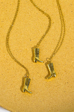 Load image into Gallery viewer, Cowboy Boot Pendant Stainless Steel Necklace Ti Amo I love you
