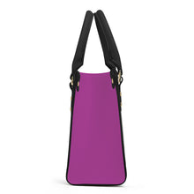 Load image into Gallery viewer, Ti Amo I love you - Exclusive Brand - Warm Purple - Luxury Womens PU Tote Bag - Black Straps
