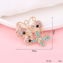 Load image into Gallery viewer, Creative beautiful butterfly DIY jewelry accessories flower  mobile phone shell stickers diamond material alloy diamond - hair accessories Ti Amo I love you
