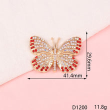 Load image into Gallery viewer, Creative beautiful butterfly DIY jewelry accessories flower  mobile phone shell stickers diamond material alloy diamond - hair accessories Ti Amo I love you
