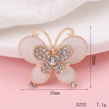 Load image into Gallery viewer, Creative beautiful butterfly DIY jewelry accessories flower  mobile phone shell stickers diamond material alloy diamond - hair accessories Ti Amo I love you
