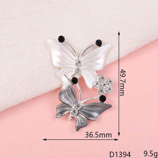 Creative beautiful butterfly DIY jewelry accessories flower  mobile phone shell stickers diamond material alloy diamond - hair accessories Ti Amo I love you
