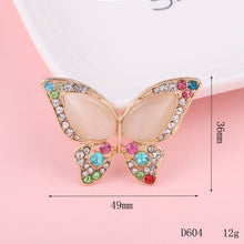 Load image into Gallery viewer, Creative beautiful butterfly DIY jewelry accessories flower  mobile phone shell stickers diamond material alloy diamond - hair accessories Ti Amo I love you
