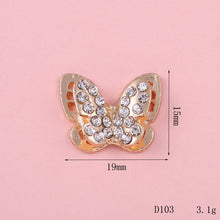 Load image into Gallery viewer, Creative beautiful butterfly DIY jewelry accessories flower  mobile phone shell stickers diamond material alloy diamond - hair accessories Ti Amo I love you
