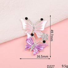 Load image into Gallery viewer, Creative beautiful butterfly DIY jewelry accessories flower  mobile phone shell stickers diamond material alloy diamond - hair accessories Ti Amo I love you
