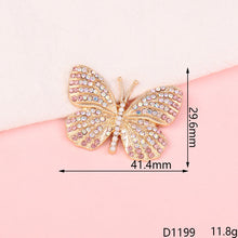 Load image into Gallery viewer, Creative beautiful butterfly DIY jewelry accessories flower  mobile phone shell stickers diamond material alloy diamond - hair accessories Ti Amo I love you
