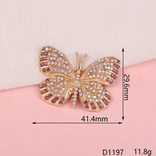 Load image into Gallery viewer, Creative beautiful butterfly DIY jewelry accessories flower  mobile phone shell stickers diamond material alloy diamond - hair accessories Ti Amo I love you
