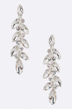 Load image into Gallery viewer, Crystal Marquis Long Drop Earrings Ti Amo I love you
