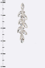 Load image into Gallery viewer, Crystal Marquis Long Drop Earrings Ti Amo I love you
