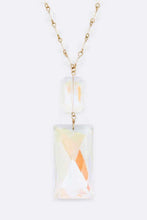 Load image into Gallery viewer, Crystal Teardrop Long Pendant Necklace Ti Amo I love you
