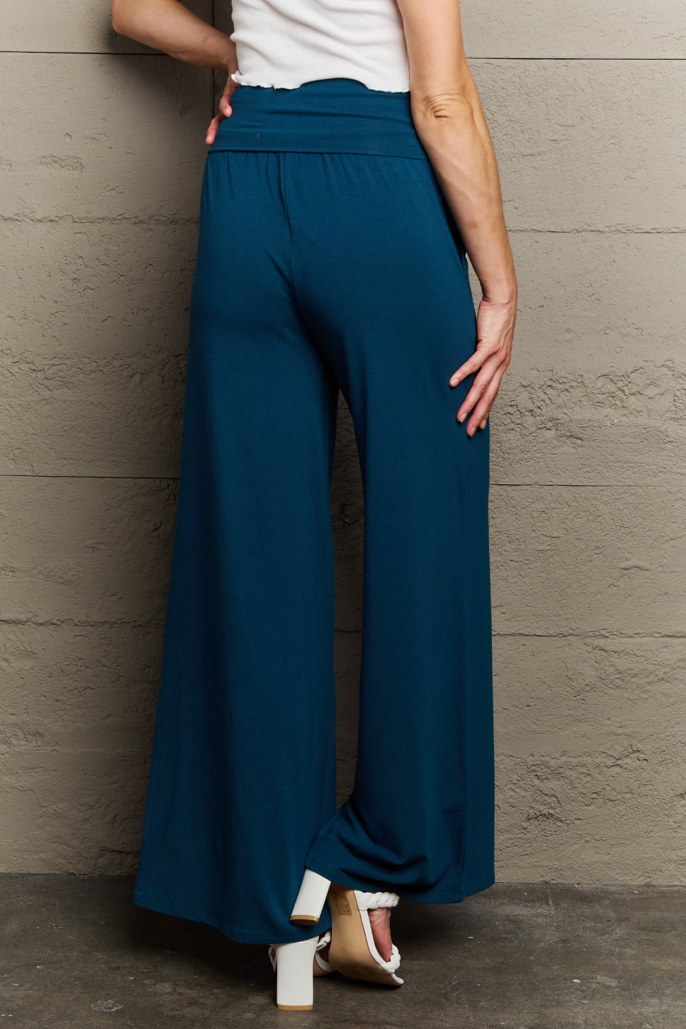 Culture Code My Best Wish Full Size High Waisted Palazzo Pants Ti Amo I love you