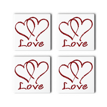 Load image into Gallery viewer, Custom Cork Backed Heat Resistant Coasters Coffee Mug - Hot/Cold Coasters - 4 PCS Ti Amo I love you
