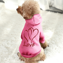 Load image into Gallery viewer, Custom Fashion Pet Hoodie Dogs &amp; Cats Fashion Clothing Ti Amo I love you
