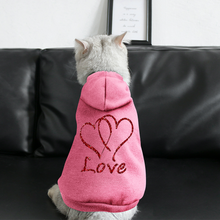 Load image into Gallery viewer, Custom Fashion Pet Hoodie Dogs &amp; Cats Fashion Clothing Ti Amo I love you
