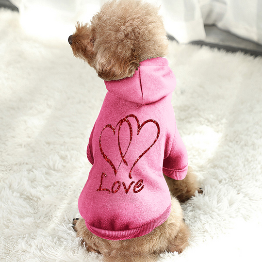Custom Fashion Pet Hoodie Dogs & Cats Fashion Clothing Ti Amo I love you