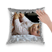 Load image into Gallery viewer, Custom Photo Multicolor Sequins Pillowcases 16 × 16“ 1 Side Printing Ti Amo I love you
