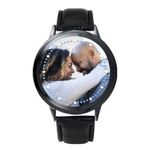 Load image into Gallery viewer, Custom Watch Black LED Touch Screen Watch Ti Amo I love you
